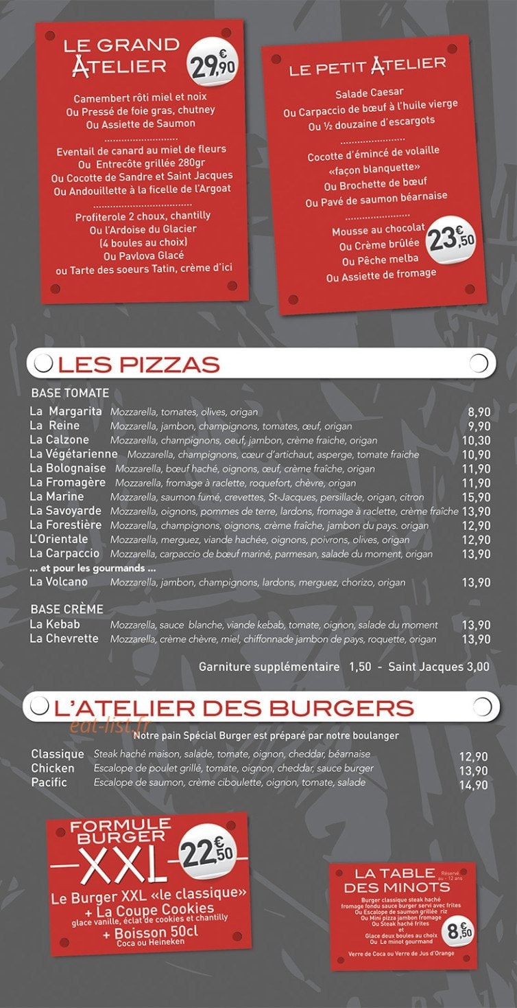 L'Atelier — carte page 4