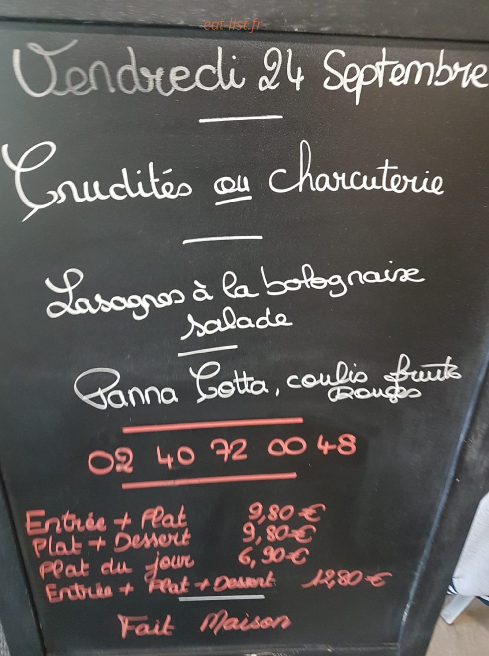 Le Cheval Blanc — carte page 1
