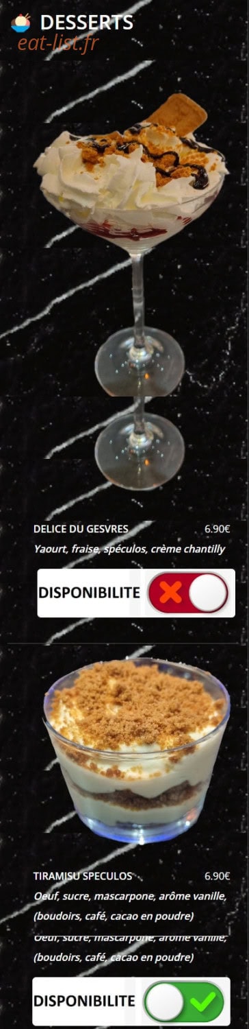 Le Grill du Gesvres — carte page 10