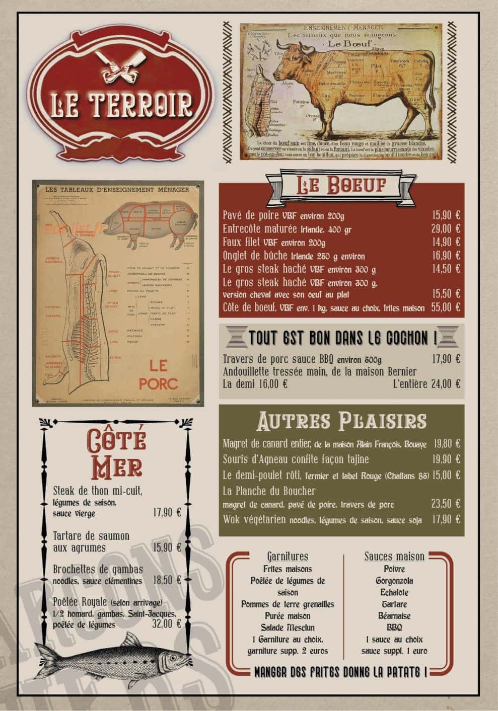 Les Garçons Bouchers — carte page 3