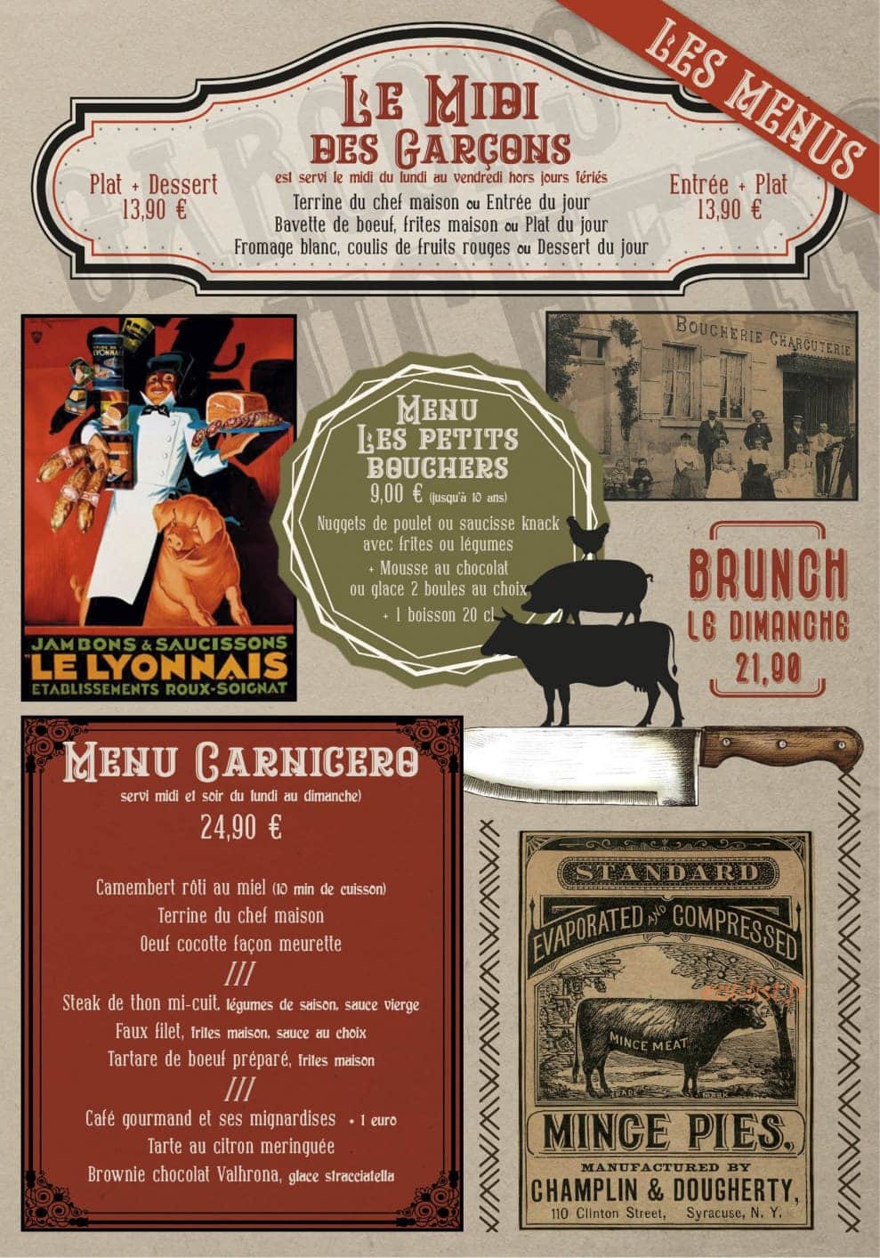 Les Garçons Bouchers — carte page 5
