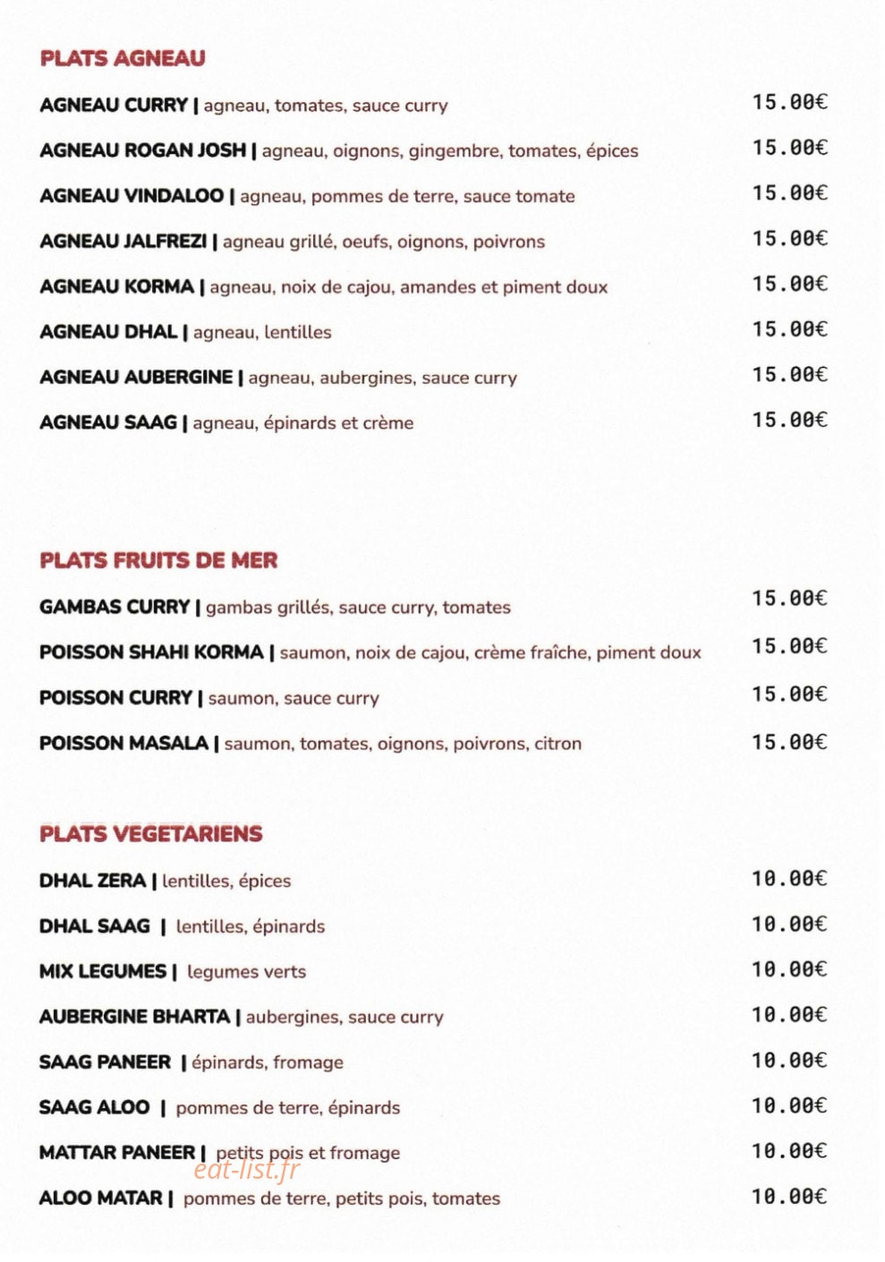 Les Goûts D'Asie — carte page 4