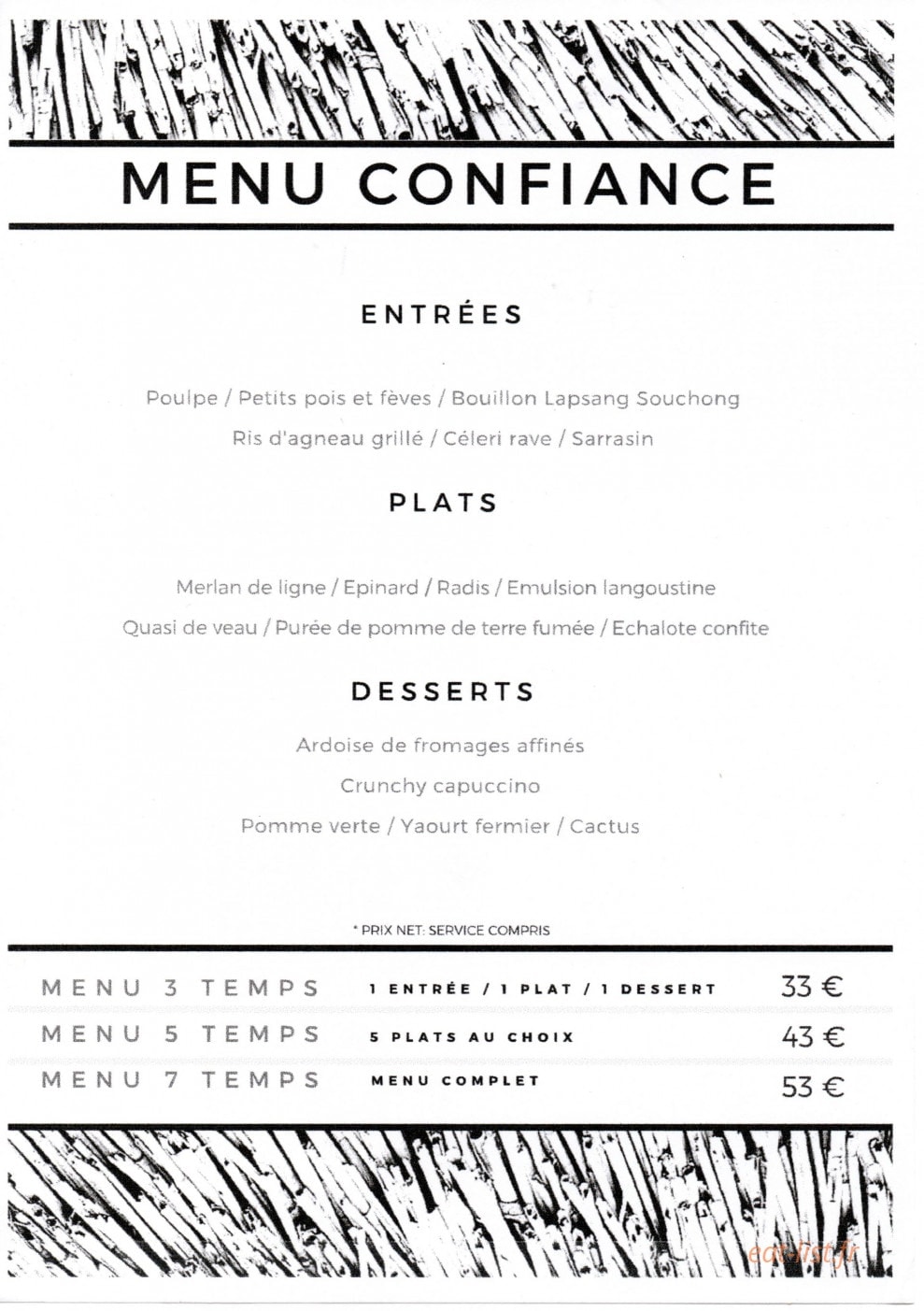 Le Beau Nid — carte page 1