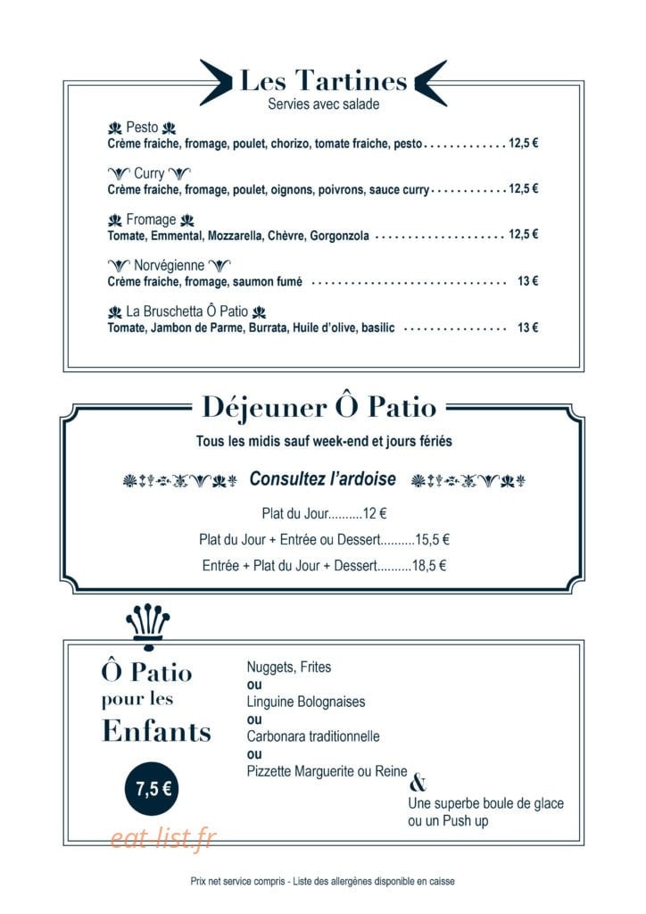 Le Patio — carte page 3