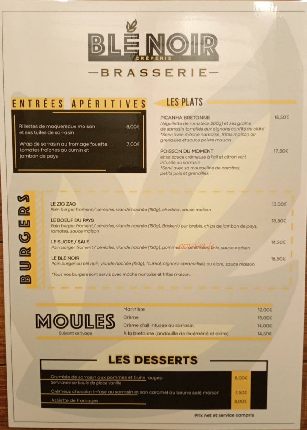 Blé Noir — carte page 2