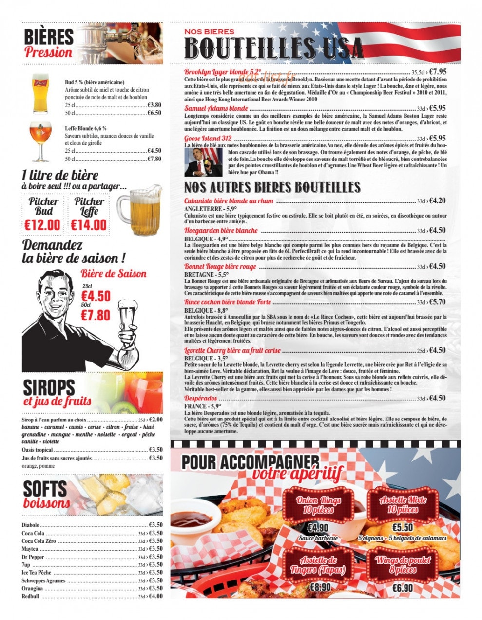 CHEZ Arnold's — carte page 2