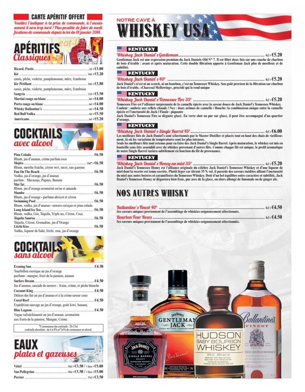 CHEZ Arnold's — carte page 1