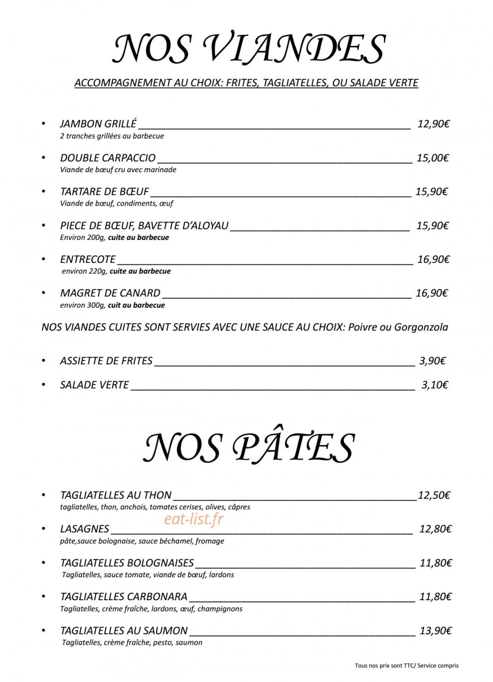 Crêperie Le Rozell — carte page 6