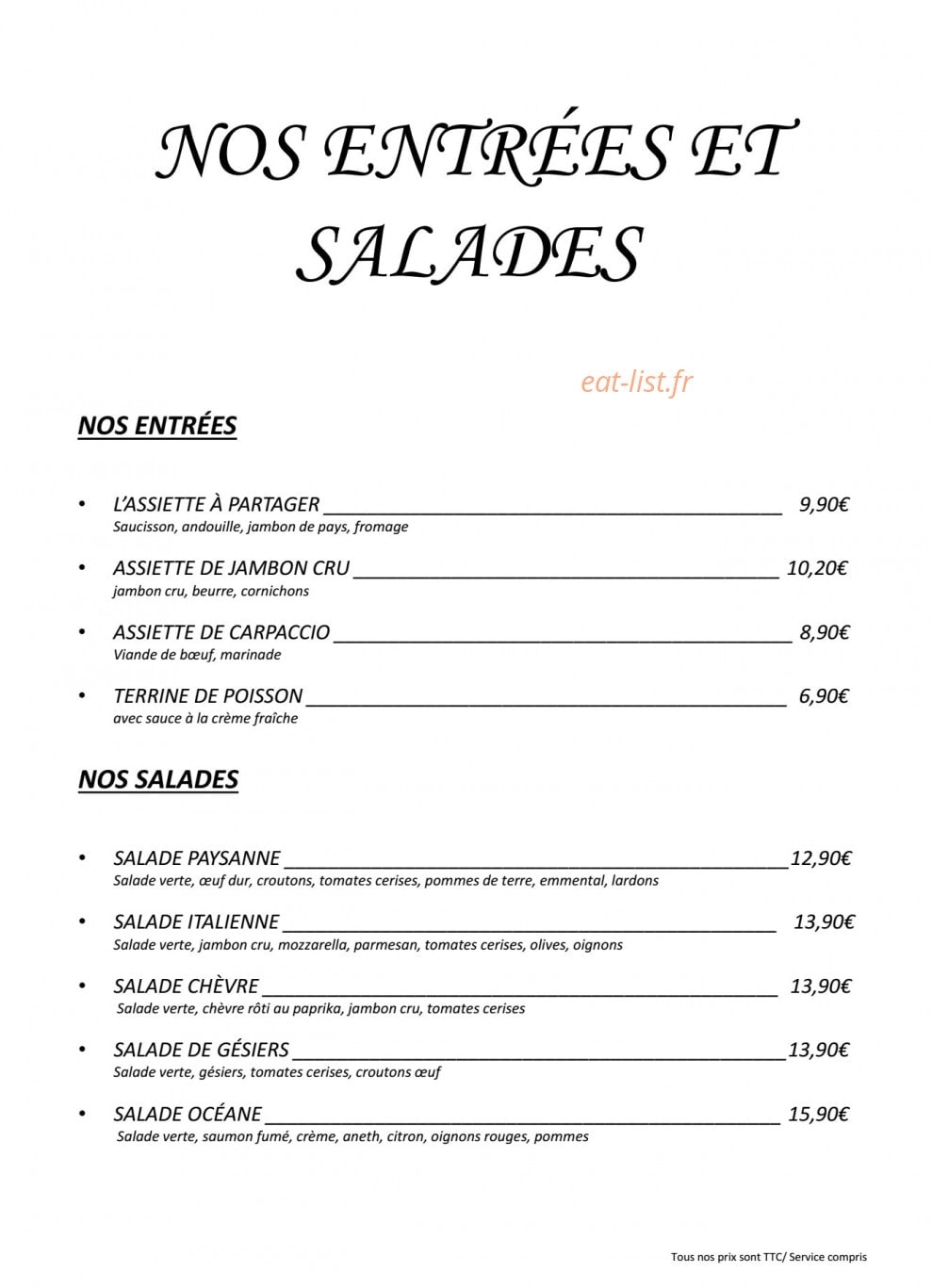 Crêperie Le Rozell — carte page 5
