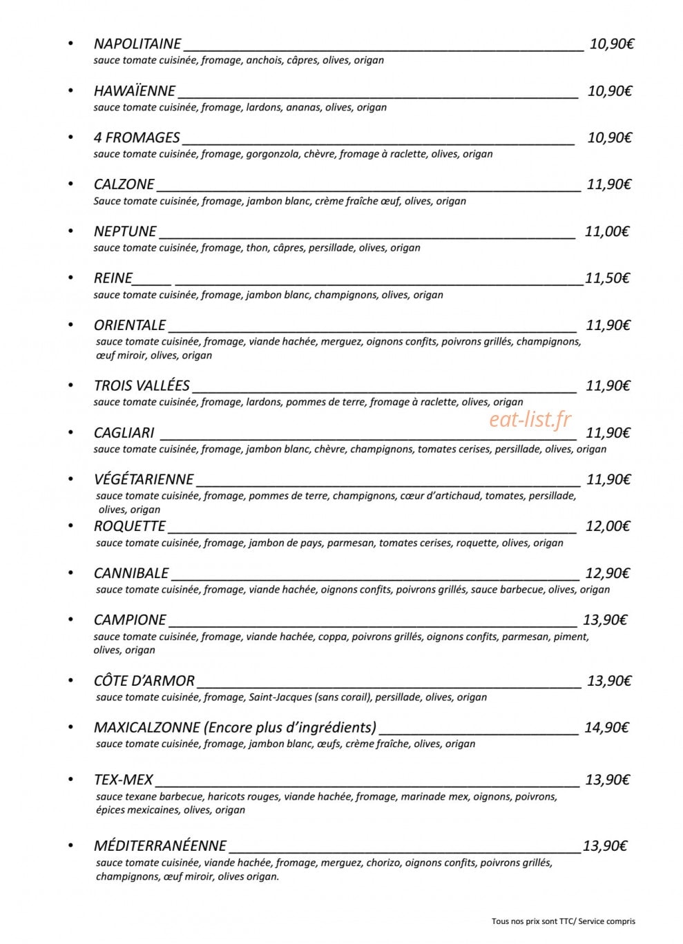 Crêperie Le Rozell — carte page 4