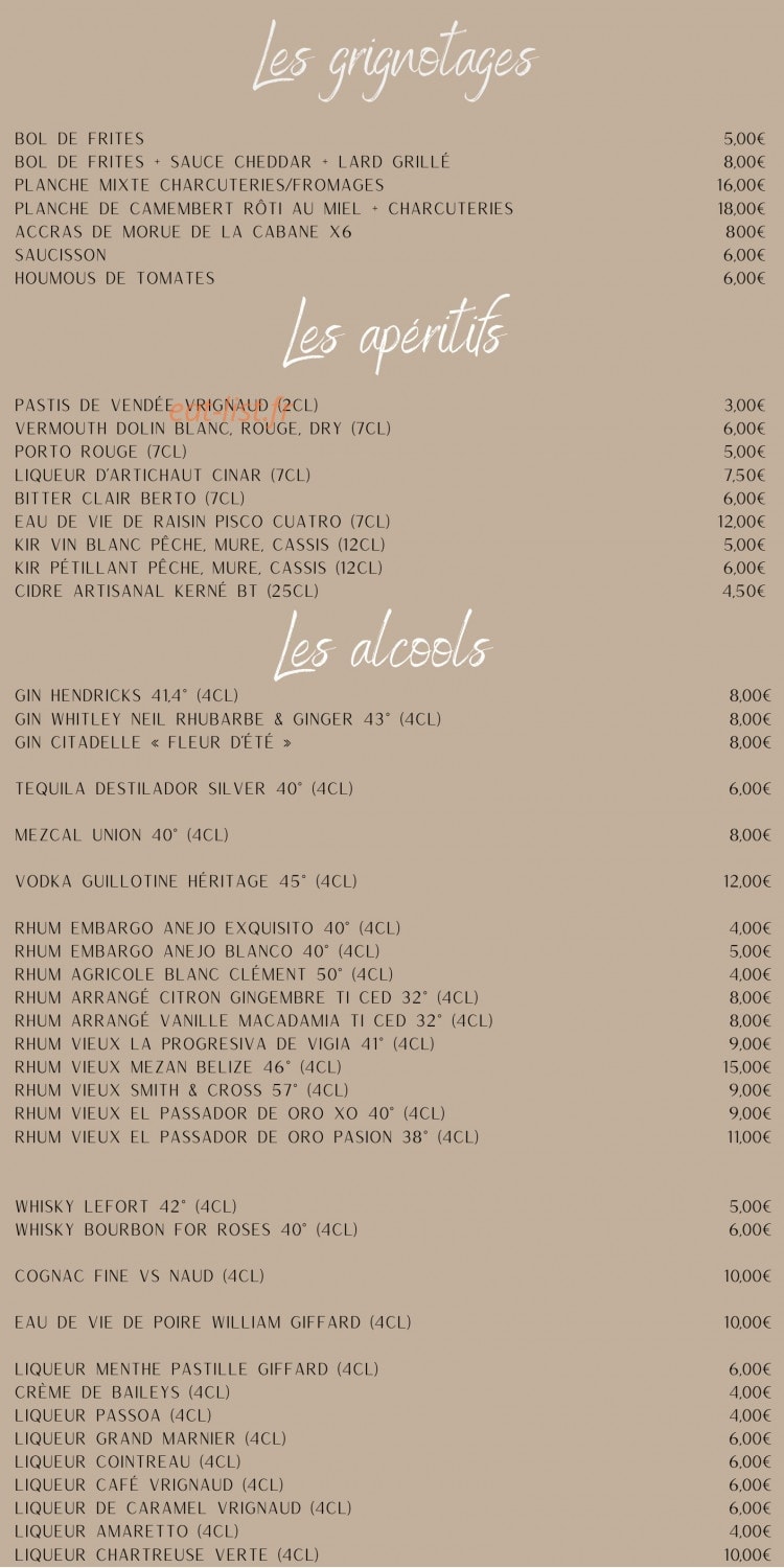 La Cabane des pins — carte page 2