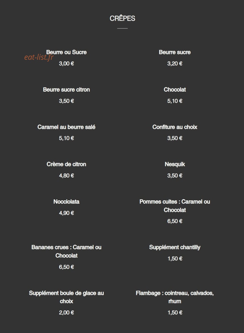 La Pata Galette — carte page 4