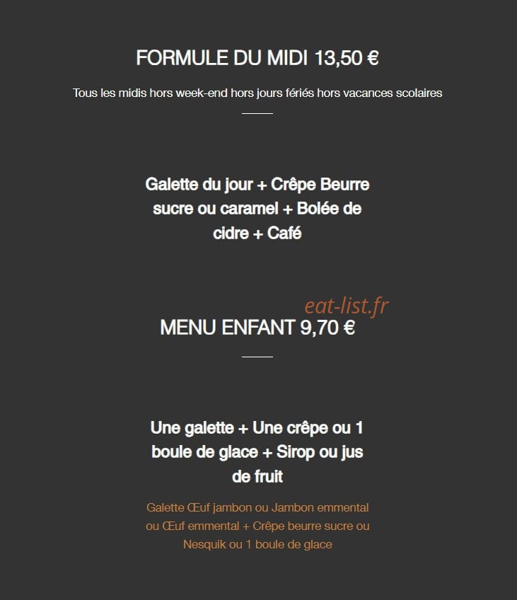 La Pata Galette — carte page 3