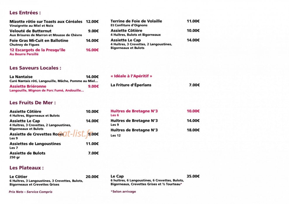 Le cap — carte page 1