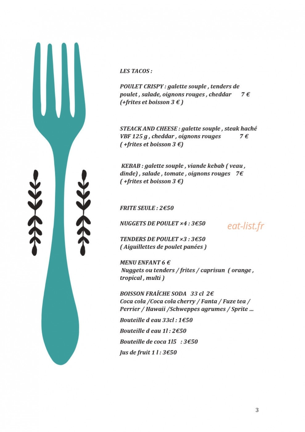Le Marilyn — carte page 3
