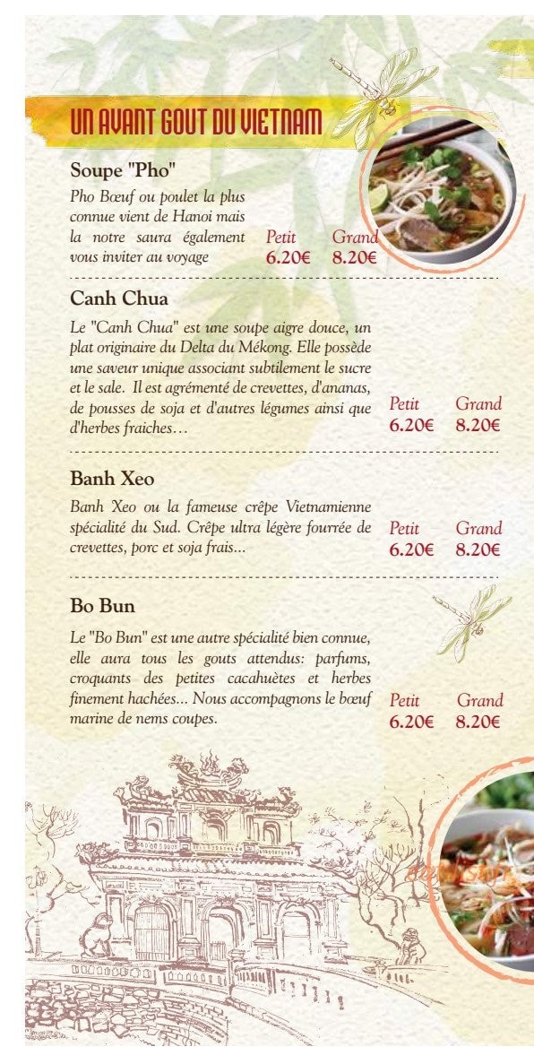 Carte et menu de Le Nhu-Y à Saint Brevin les Pins — Un avant gout du vietnem