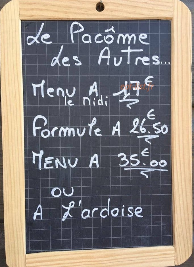 Le pacôme les autres — carte page 1