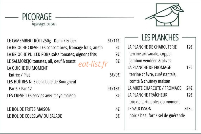 Les Piafs — carte page 2