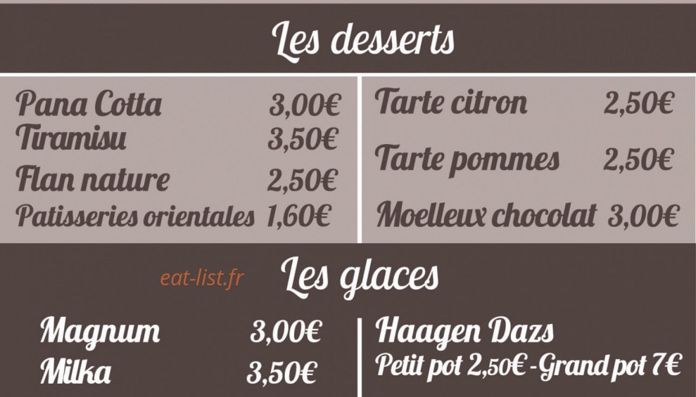 Le Coin Du Délice — carte page 4