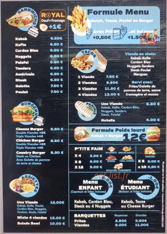 Istanbul Kebab — carte page 1
