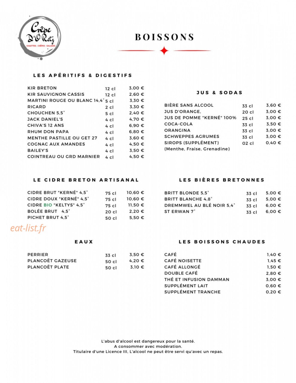 Crêpe D'O Retz — carte page 3