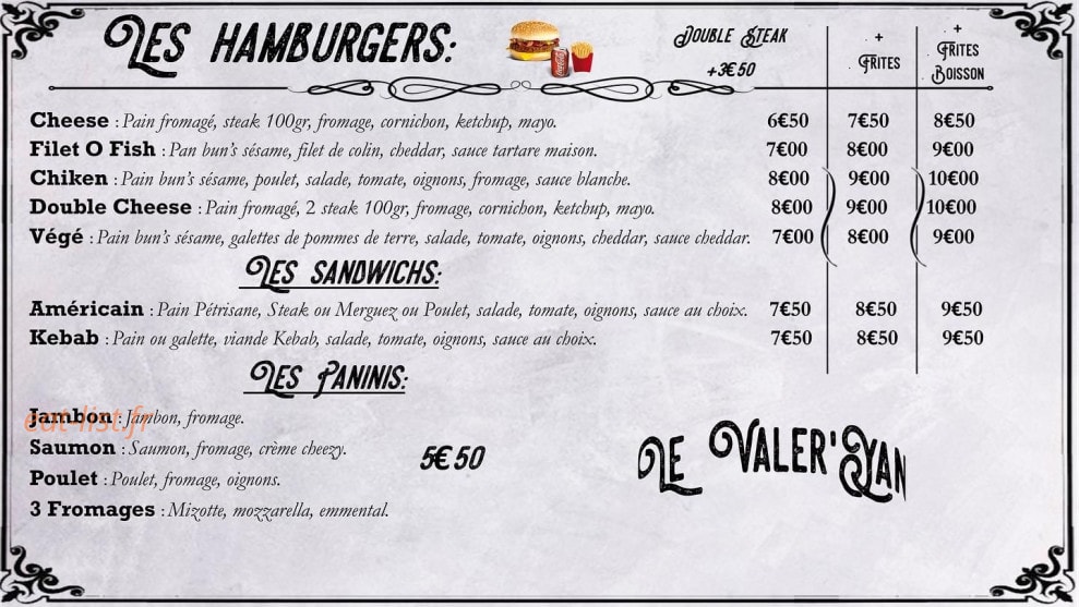 Le valer'yan — carte page 1