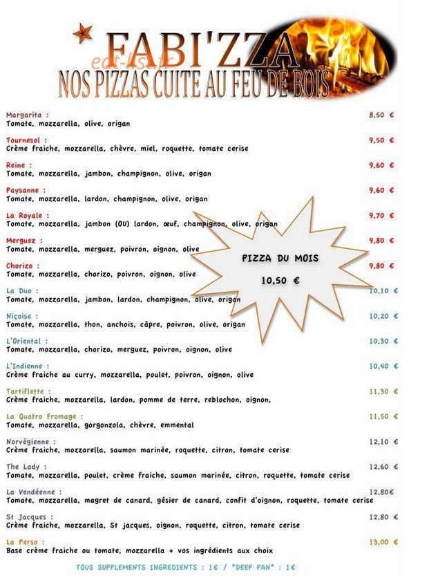 Fabi'zza — carte page 1