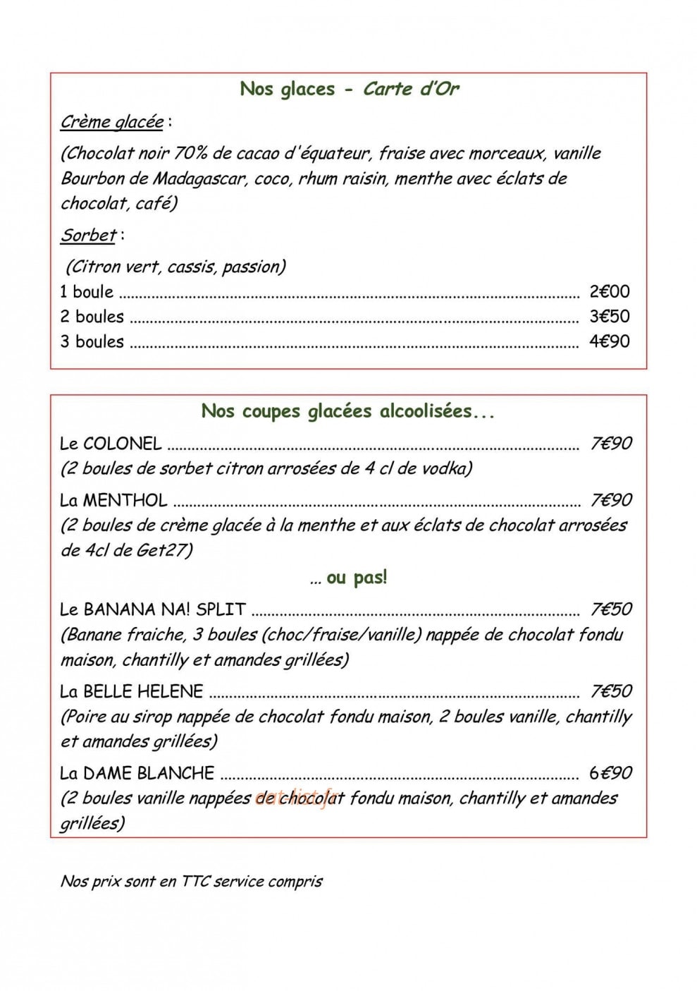 Creperie moulin — carte page 8