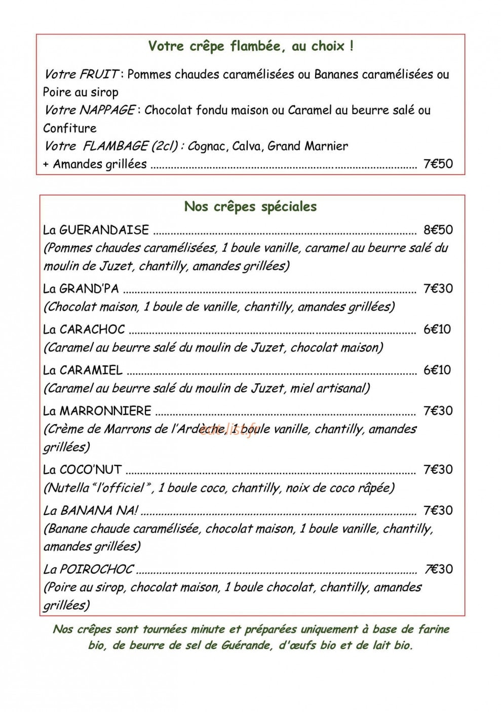 Creperie moulin — carte page 7