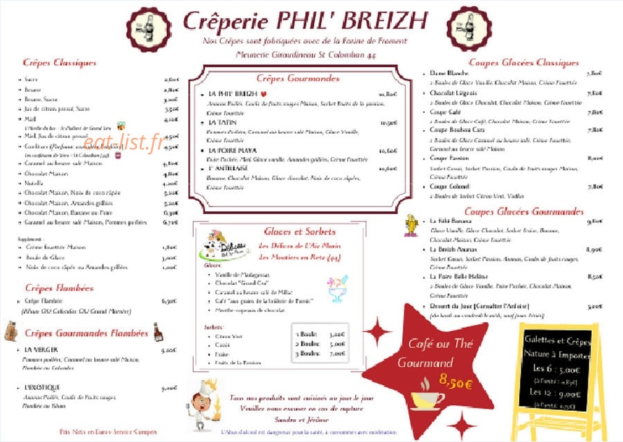 Crêperie Phil'breizh — carte page 2