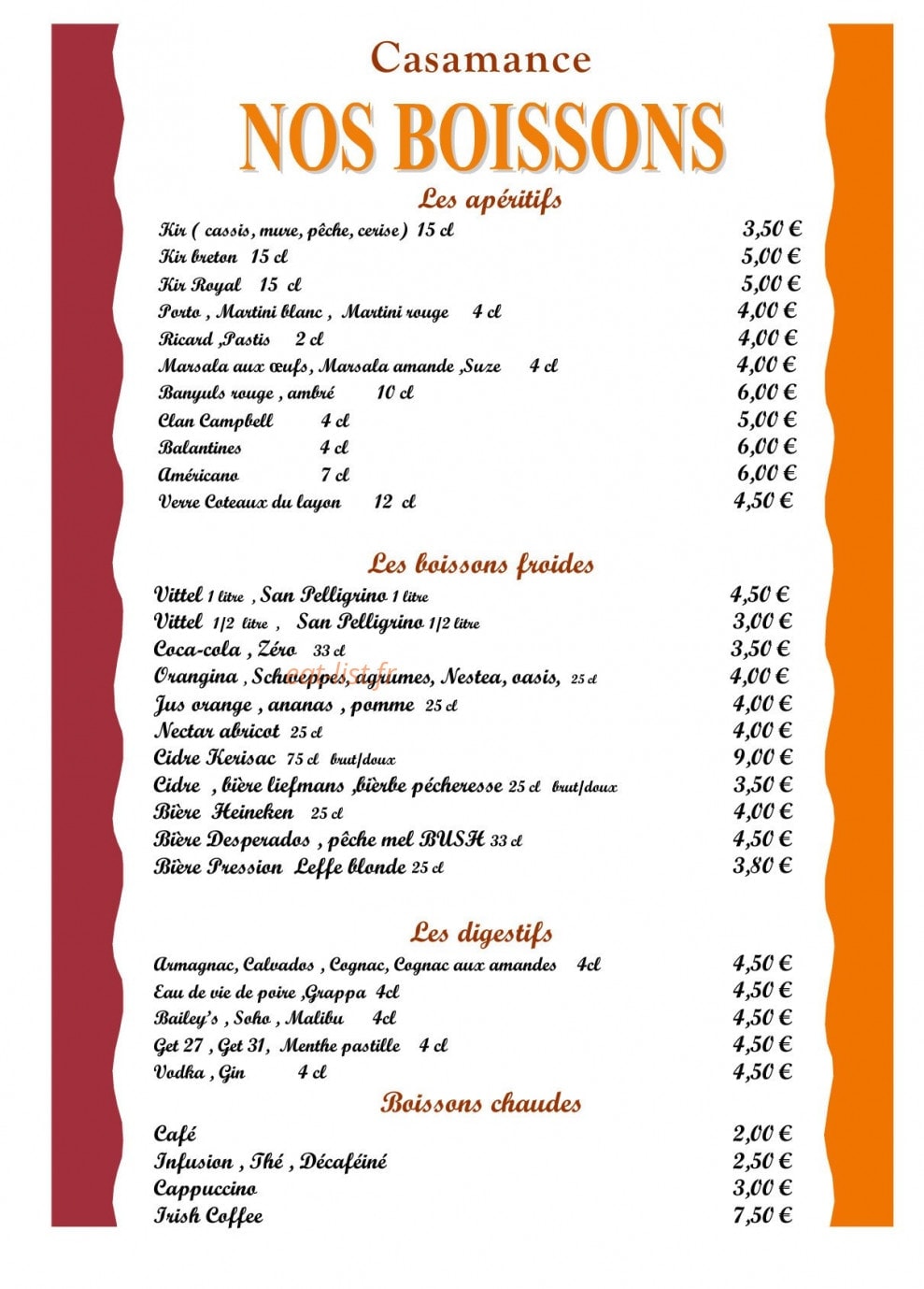 La Casamance — carte page 1