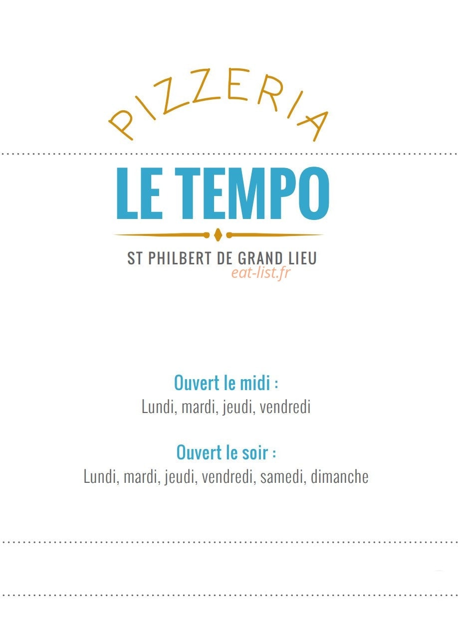 Le Tempo — carte page 1