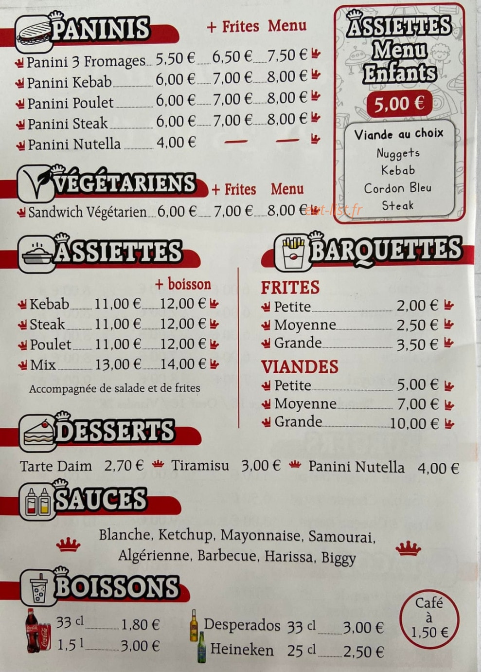 Royal kebab — carte page 2