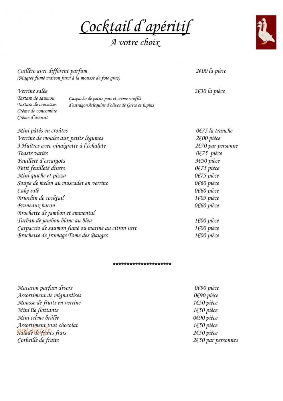 Les salons de la ferme aux oies — carte page 17