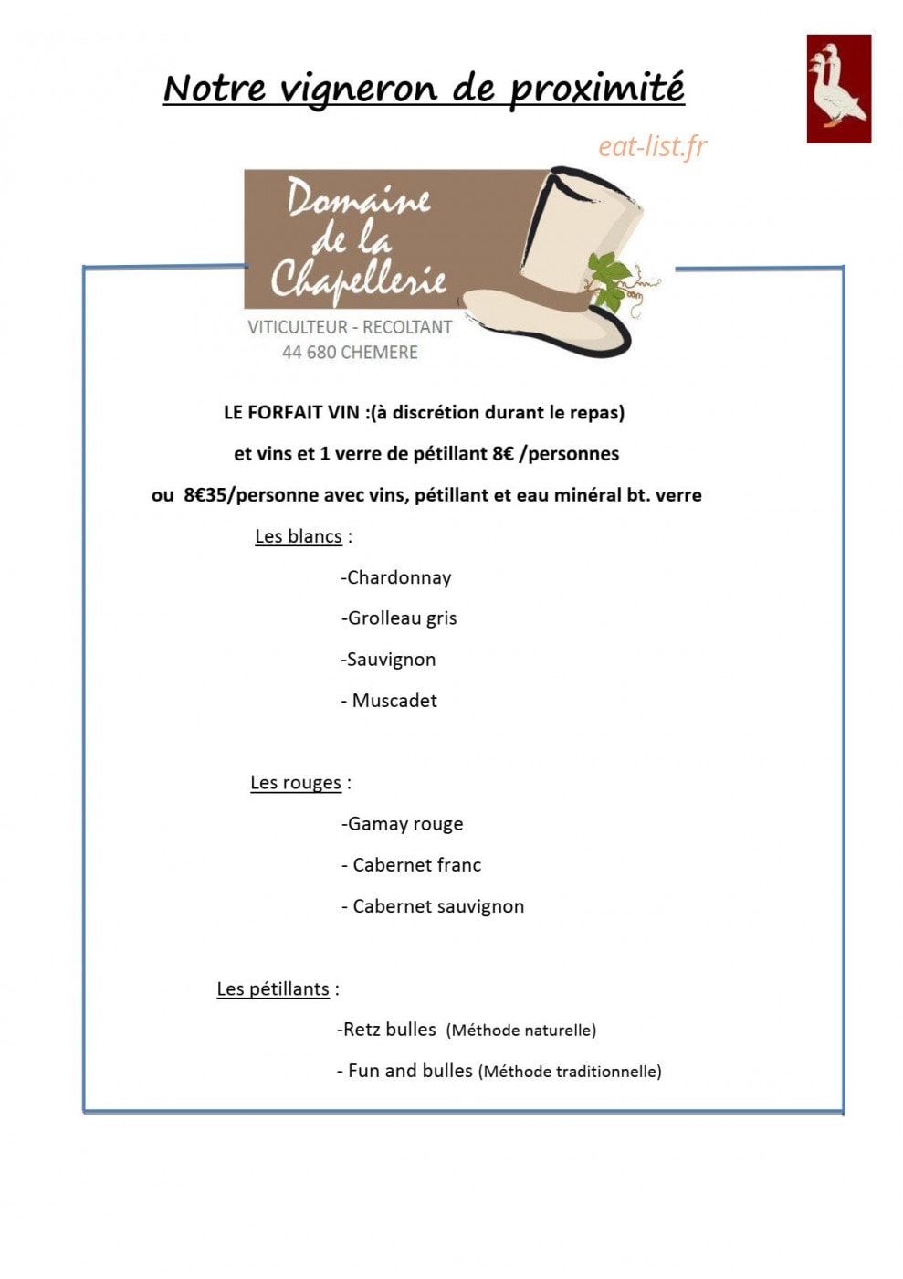 Les salons de la ferme aux oies — carte page 11