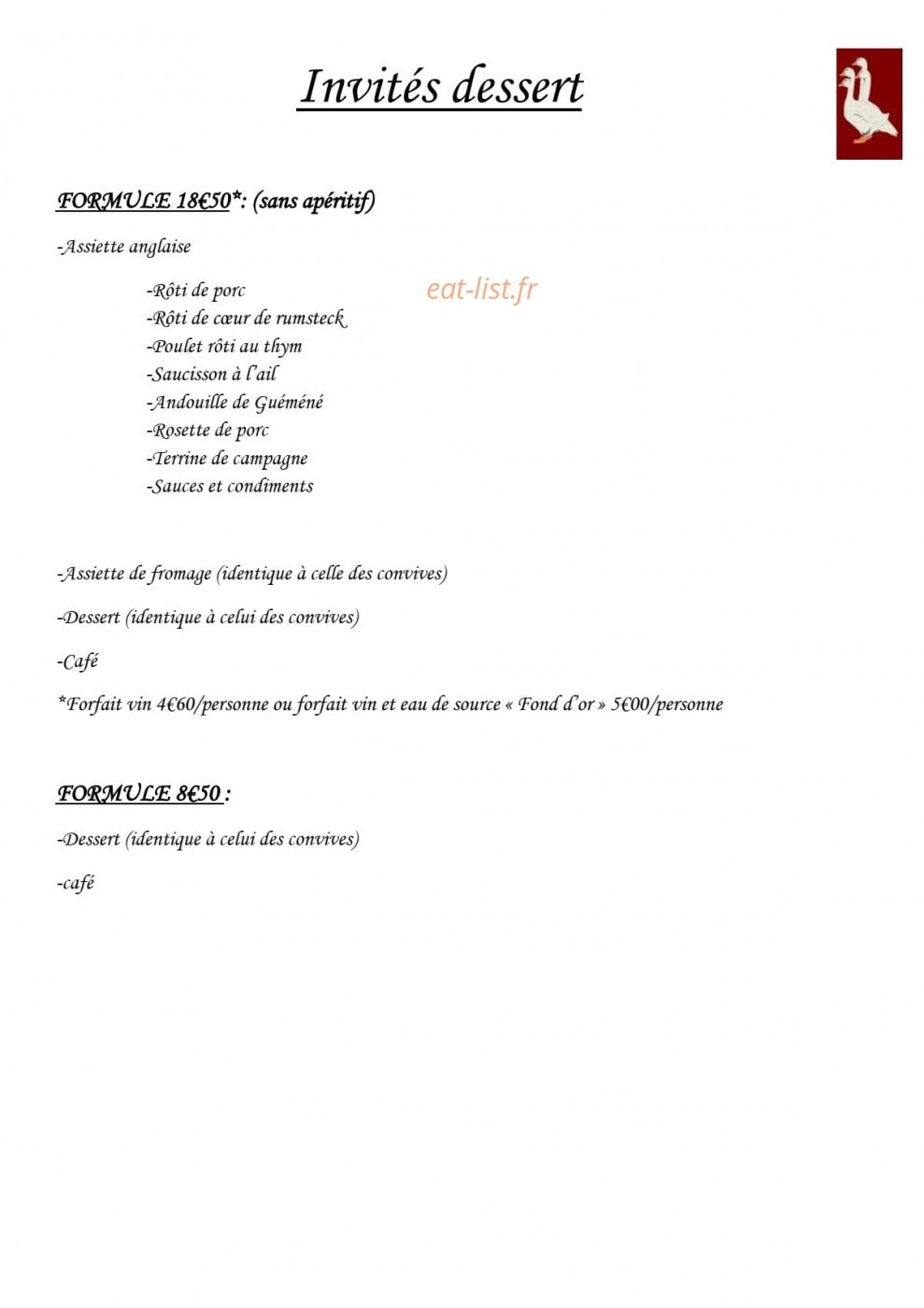 Les salons de la ferme aux oies — carte page 14