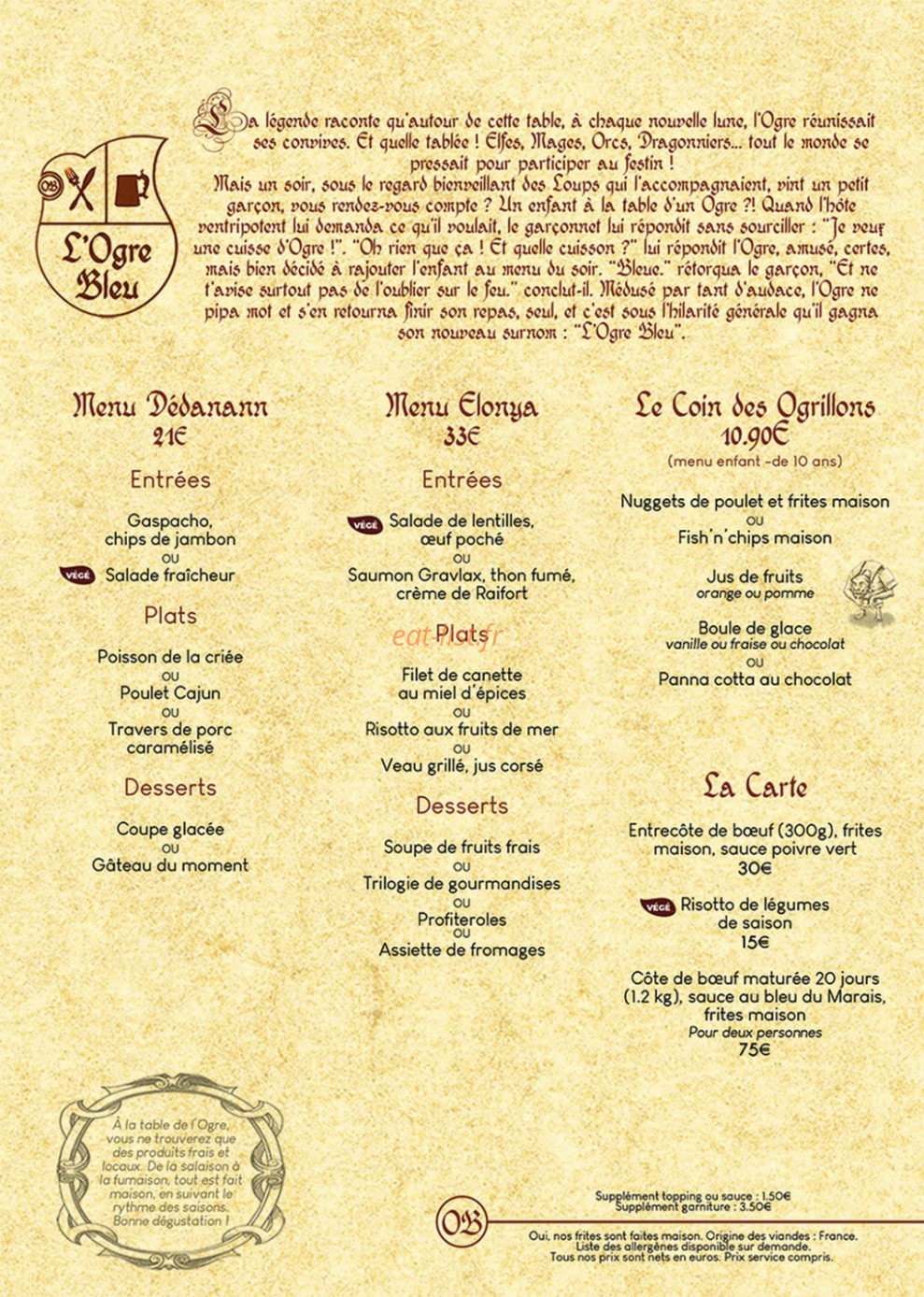 L'Ogre Bleu — carte page 1