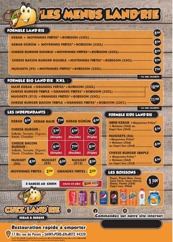 Chez Land'rie — carte page 1