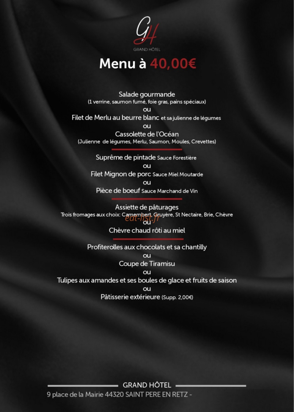 Le Grand Hôtel — carte page 2
