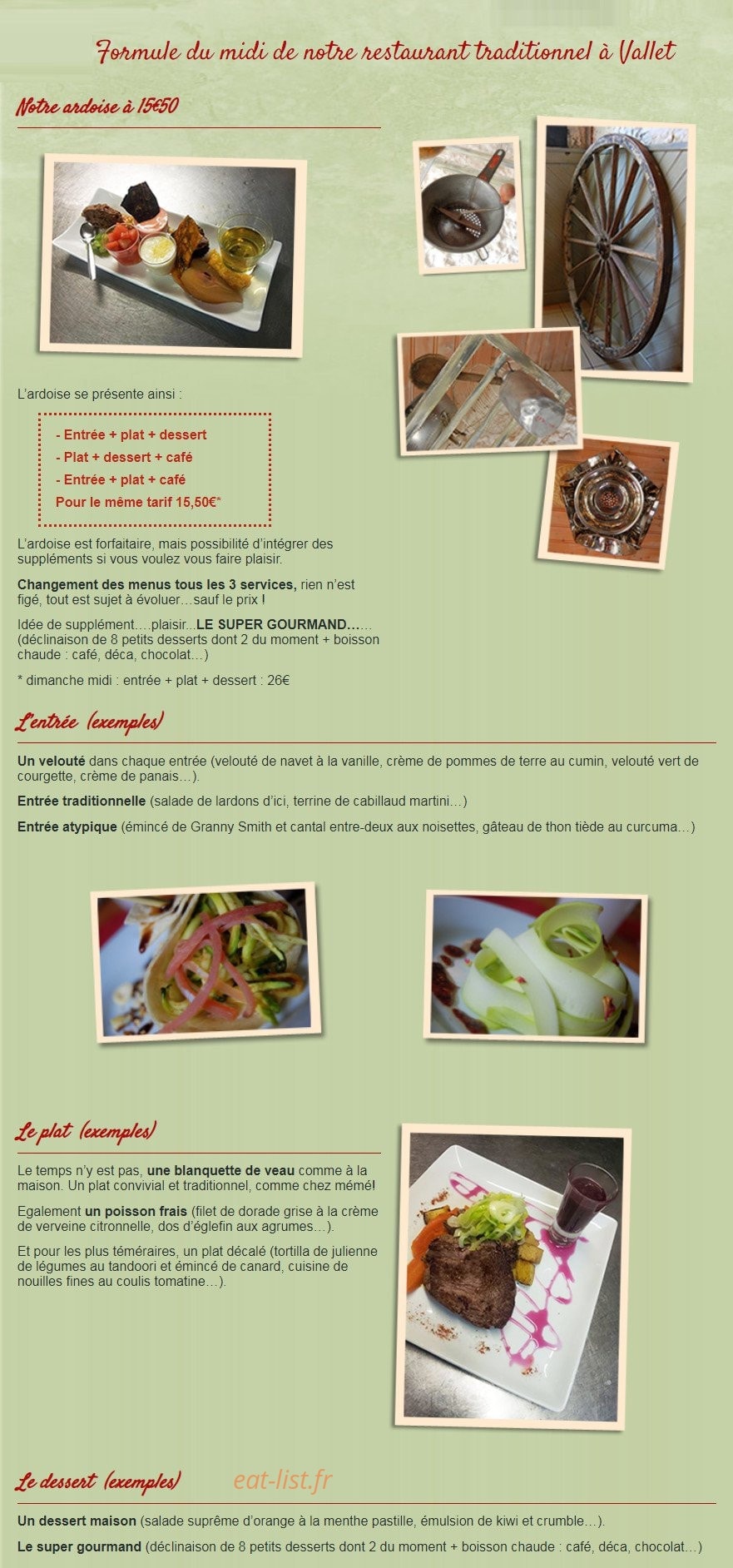 A la petite Ruelle — carte page 1