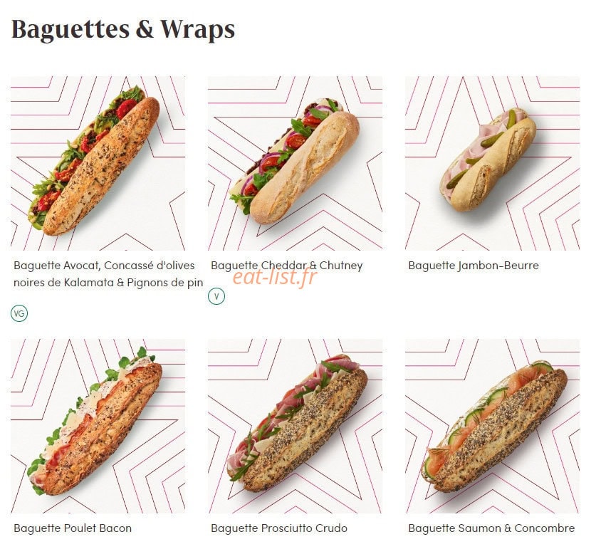 Pret A Manger — carte page 9