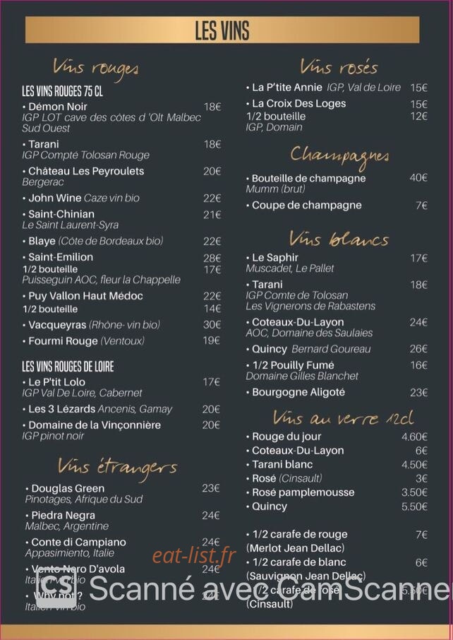 Une histoire de goût — carte page 7