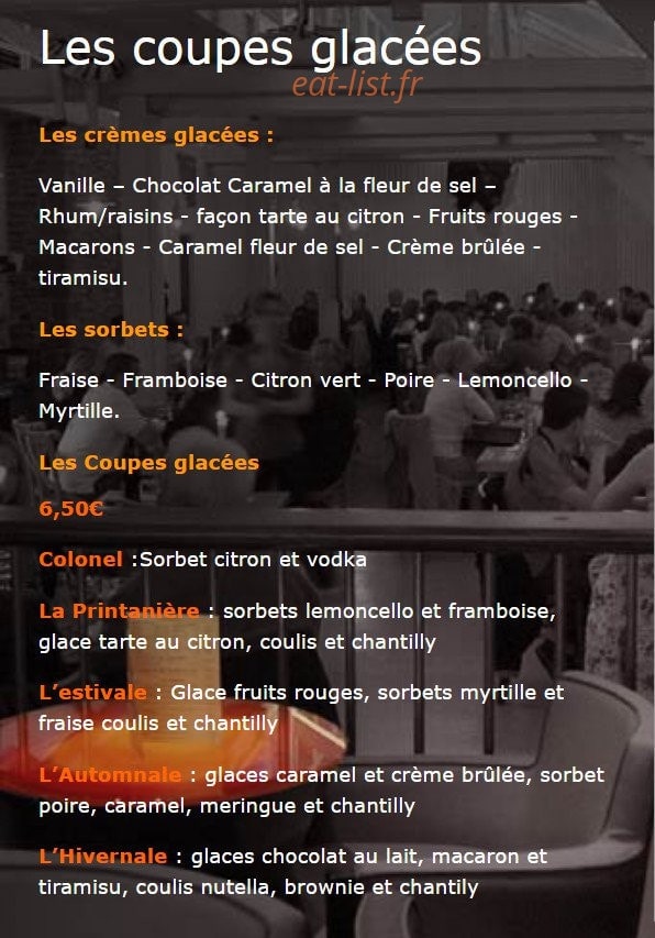 Bar Hoa — carte page 6