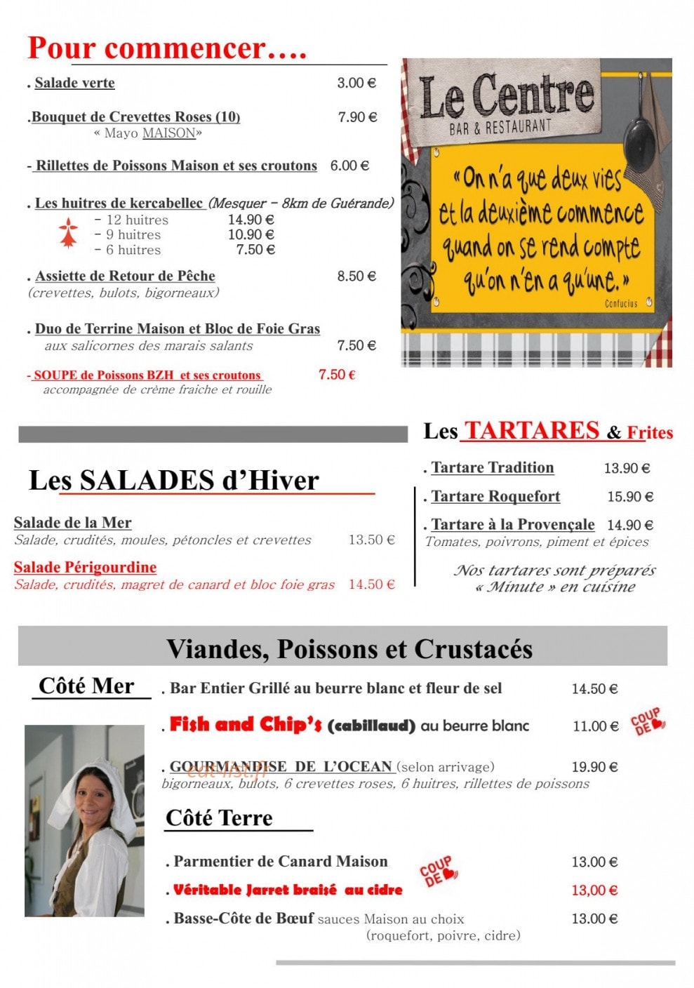 Café du Centre — carte page 2