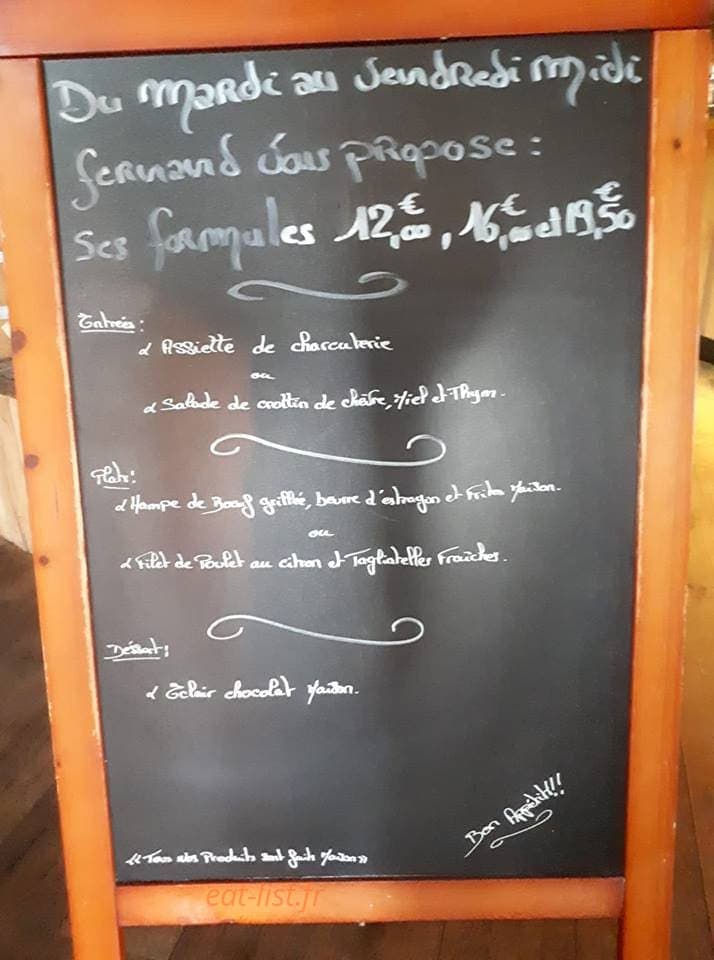 Chez fernand — carte page 1