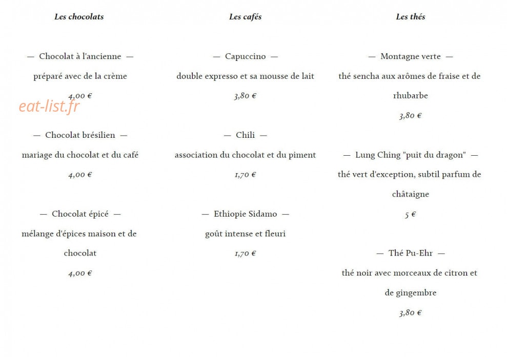 Gout'Thé — carte page 1