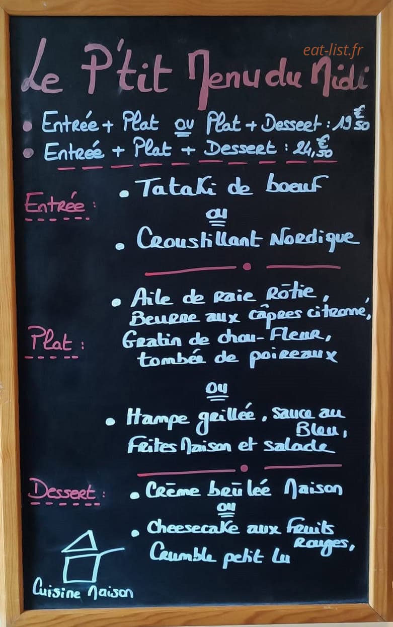 La P'tite Franquette — carte page 1
