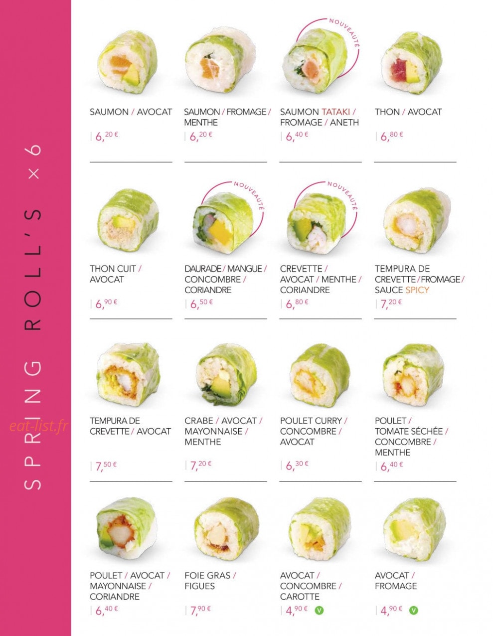 Lady Sushi — carte page 15