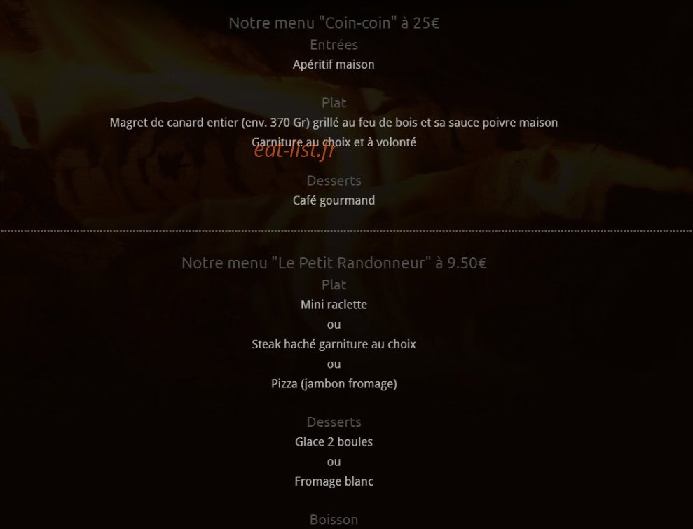 Le Vieux Carillon — carte page 5
