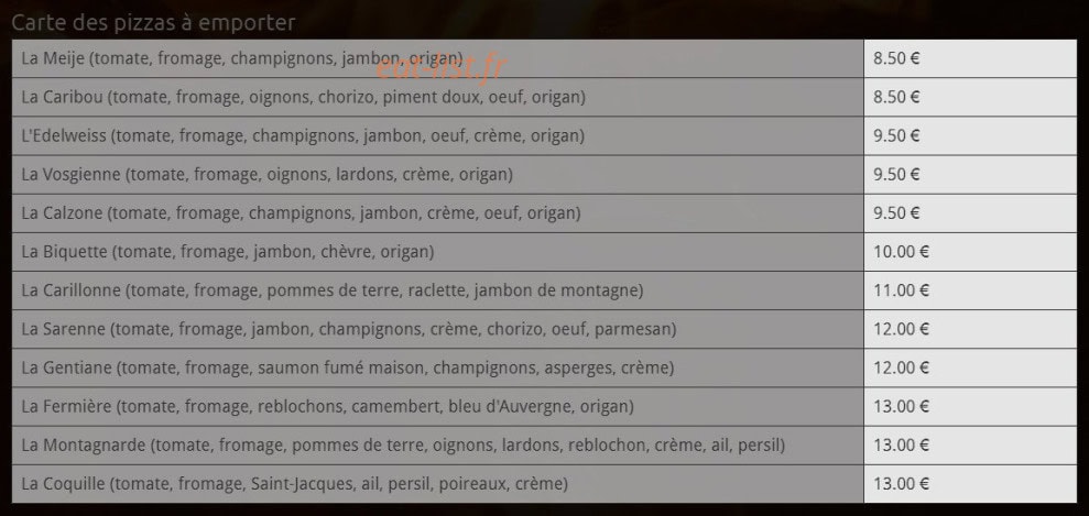 Le Vieux Carillon — carte page 6